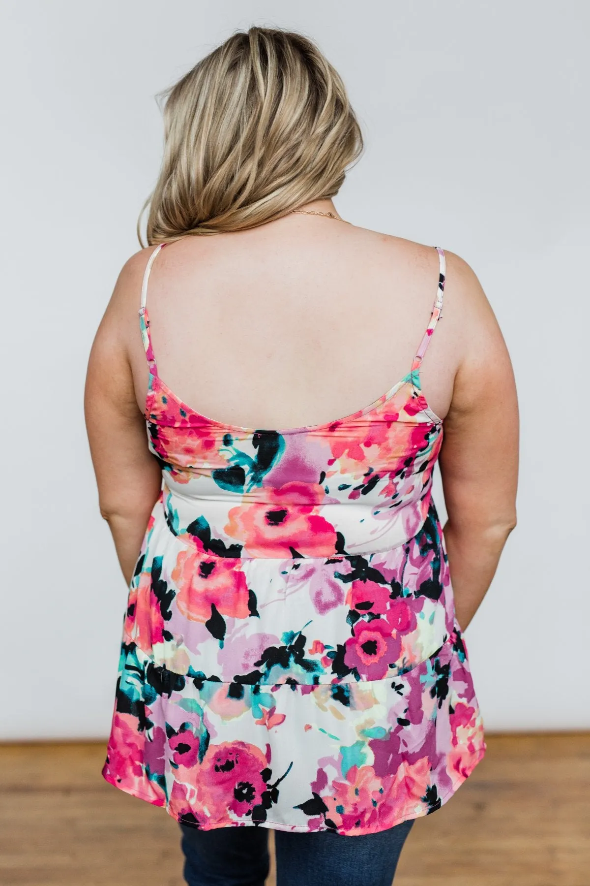 Wonderful For You Floral Babydoll Tank Top- Multi-Colored
