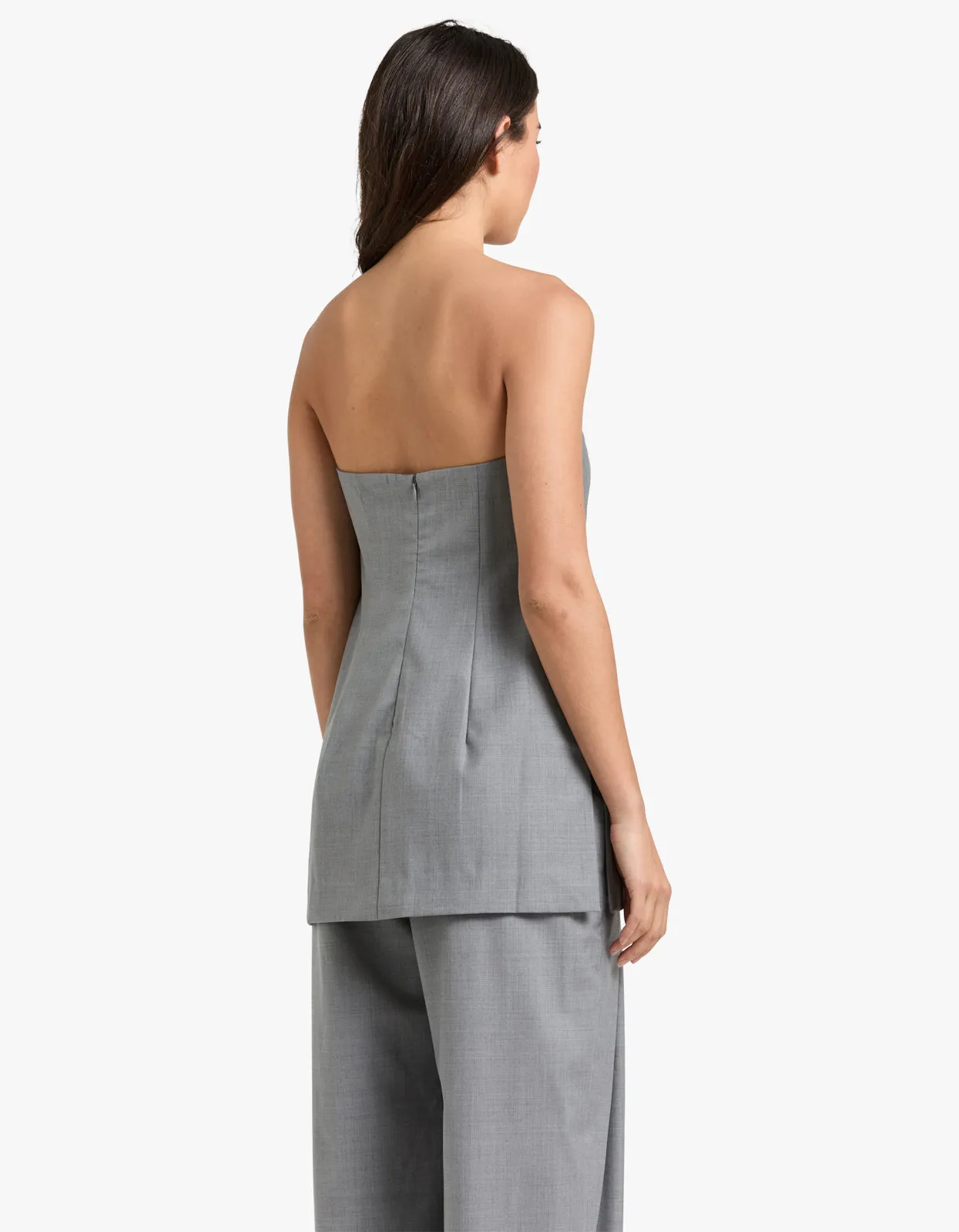 Wool Column Tunic - Grey