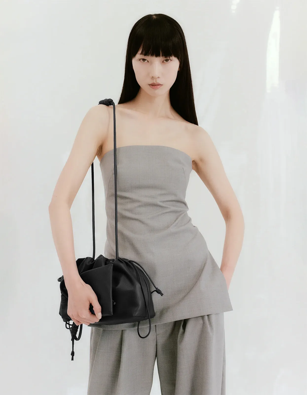Wool Column Tunic - Grey