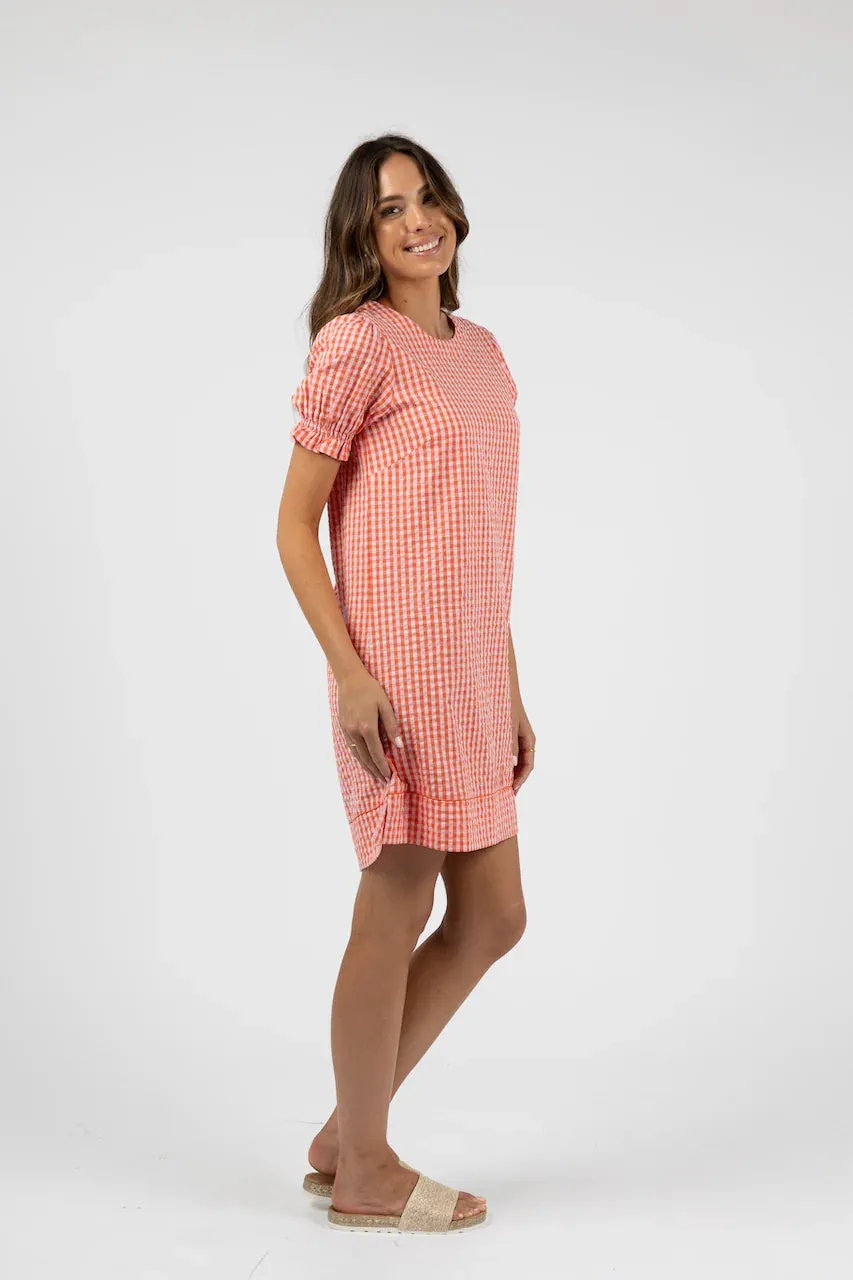 Zeta Shift Dress - Pink/Red