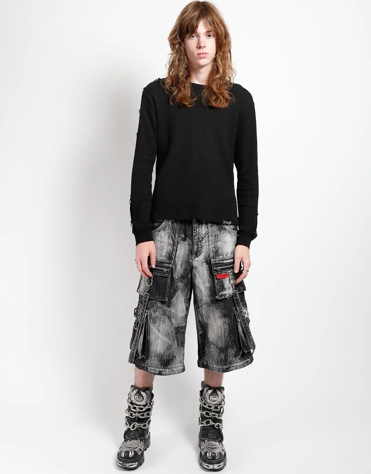 ZIP LOCK PANT STORM WASH BLACK DENIM